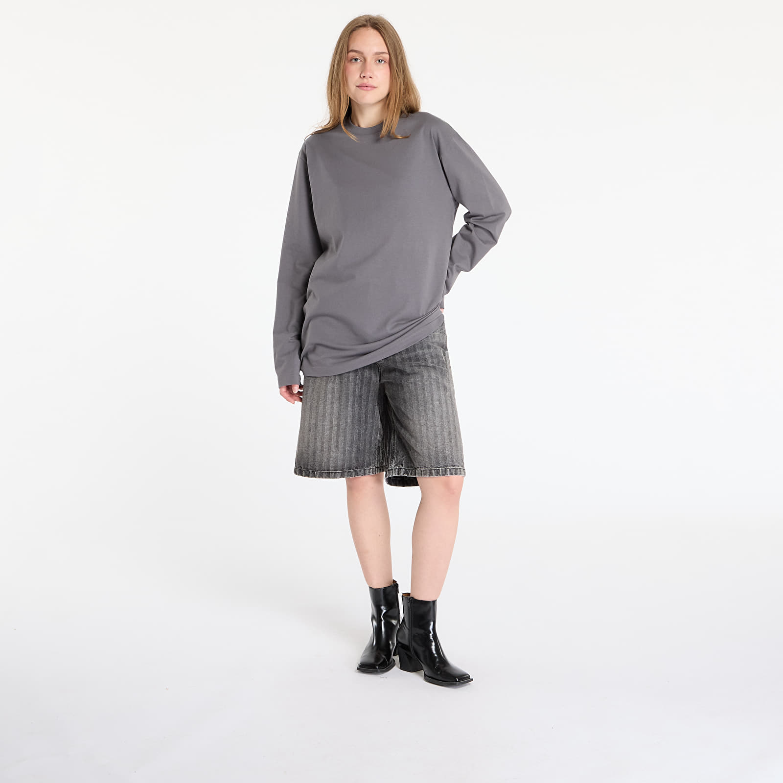 T-krekli Y-3 Graphic Long Sleeve Top UNISEX Granite