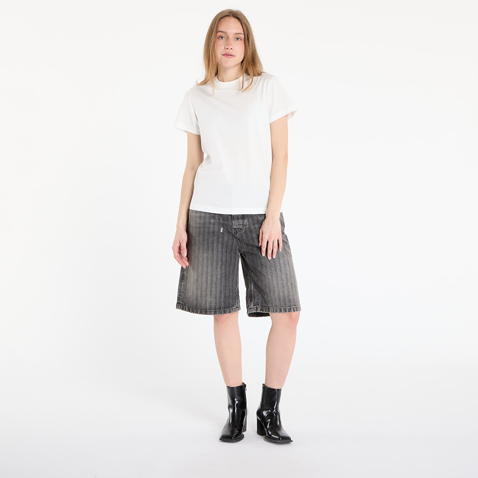 Pólók Y-3 Regular Short Sleeve T-Shirt Core White