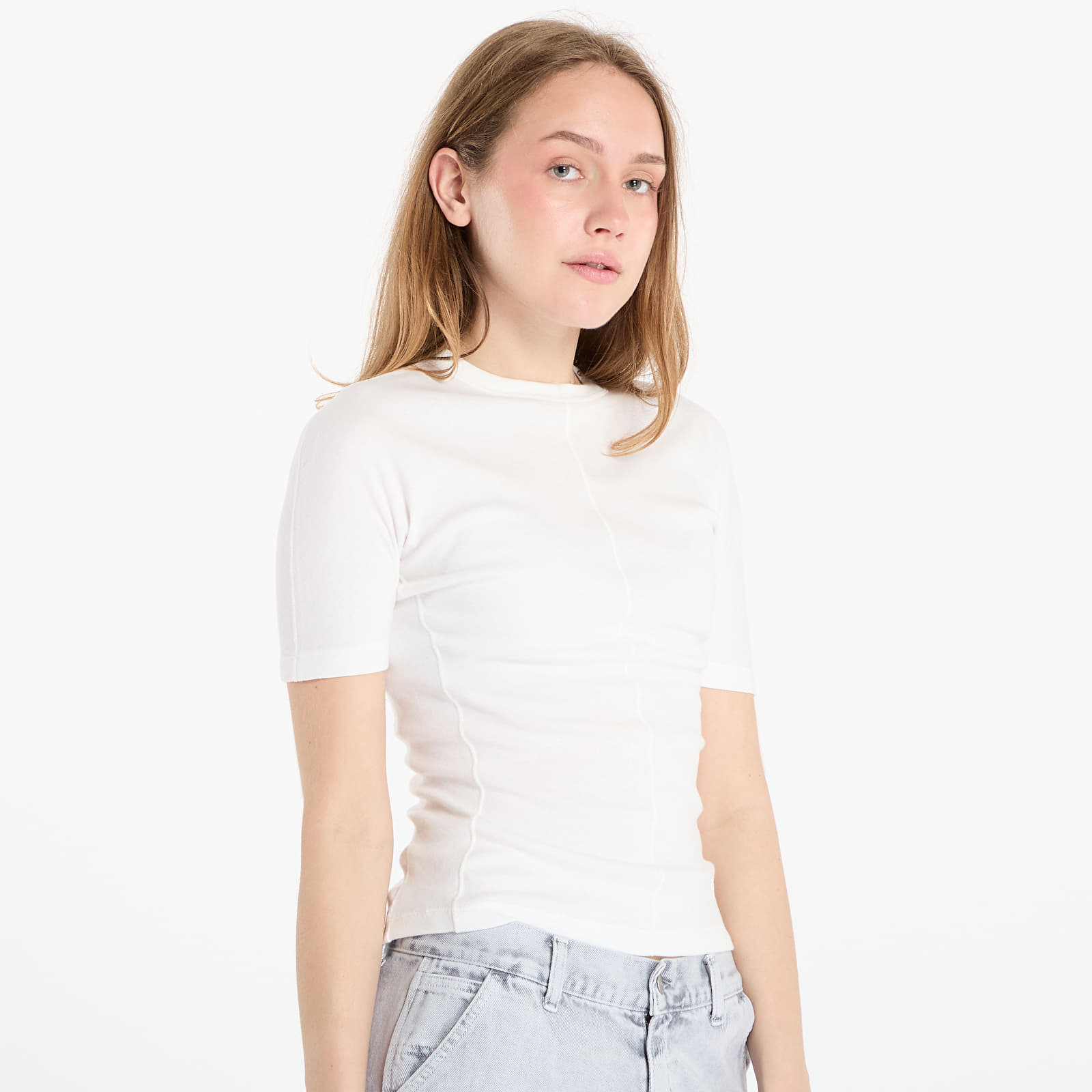 Pólók Y-3 Fitted Short Sleeve T-Shirt Core White