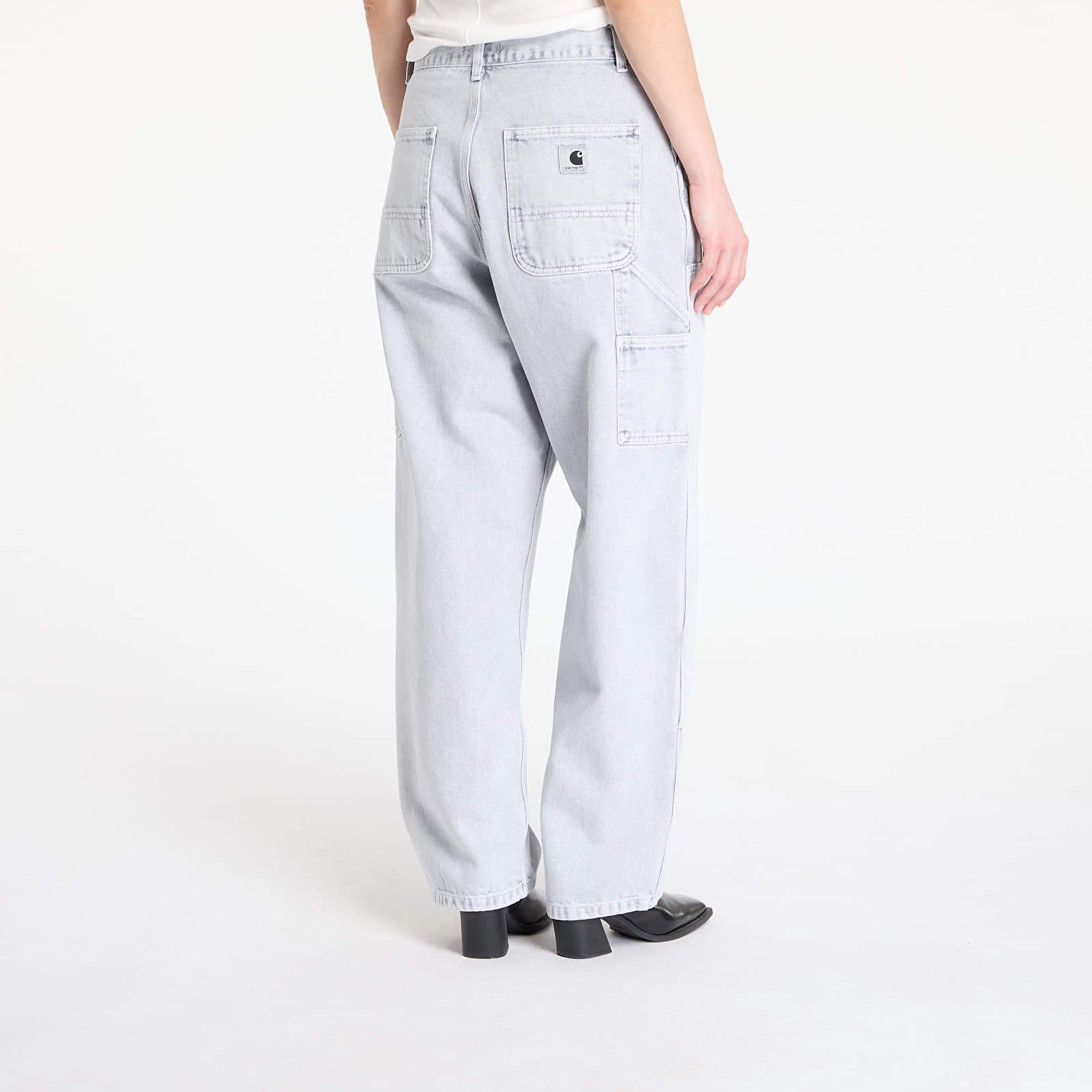 Női nadrágok Carhartt WIP W' Brandon Double Knee Pant Black Chalk Wash
