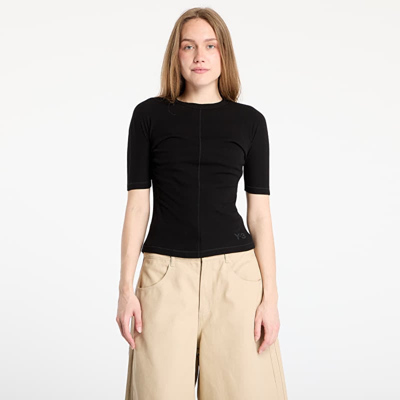 T-shirt Y-3 Fitted Short Sleeve T-Shirt Black