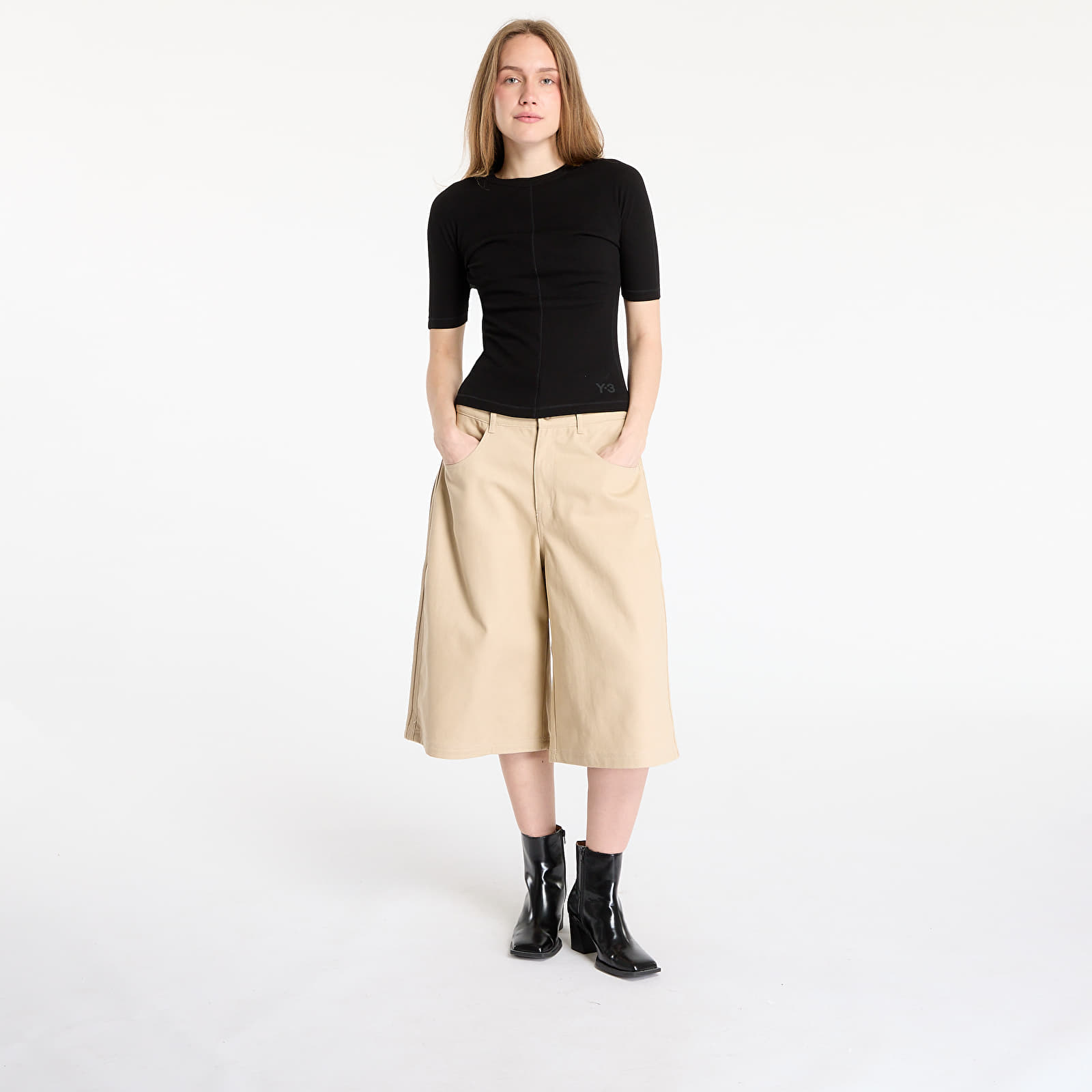 T-shirts Y-3 Fitted Short Sleeve T-Shirt Black
