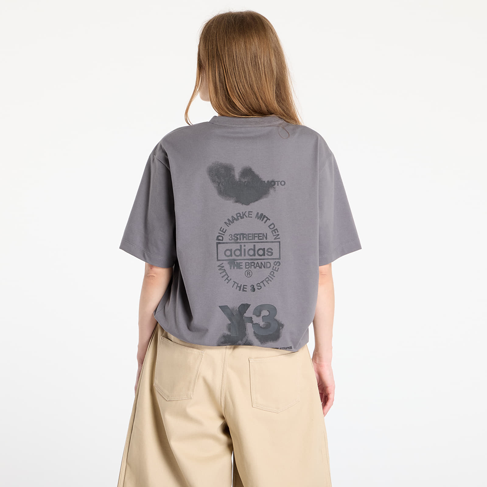 T-krekli Y-3 Graphic Short Sleeve T-Shirt UNISEX Granite