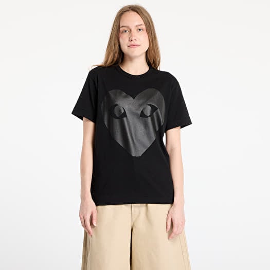 Póló Comme des Garçons PLAY Logo Print Knit T-Shirt UNISEX Black