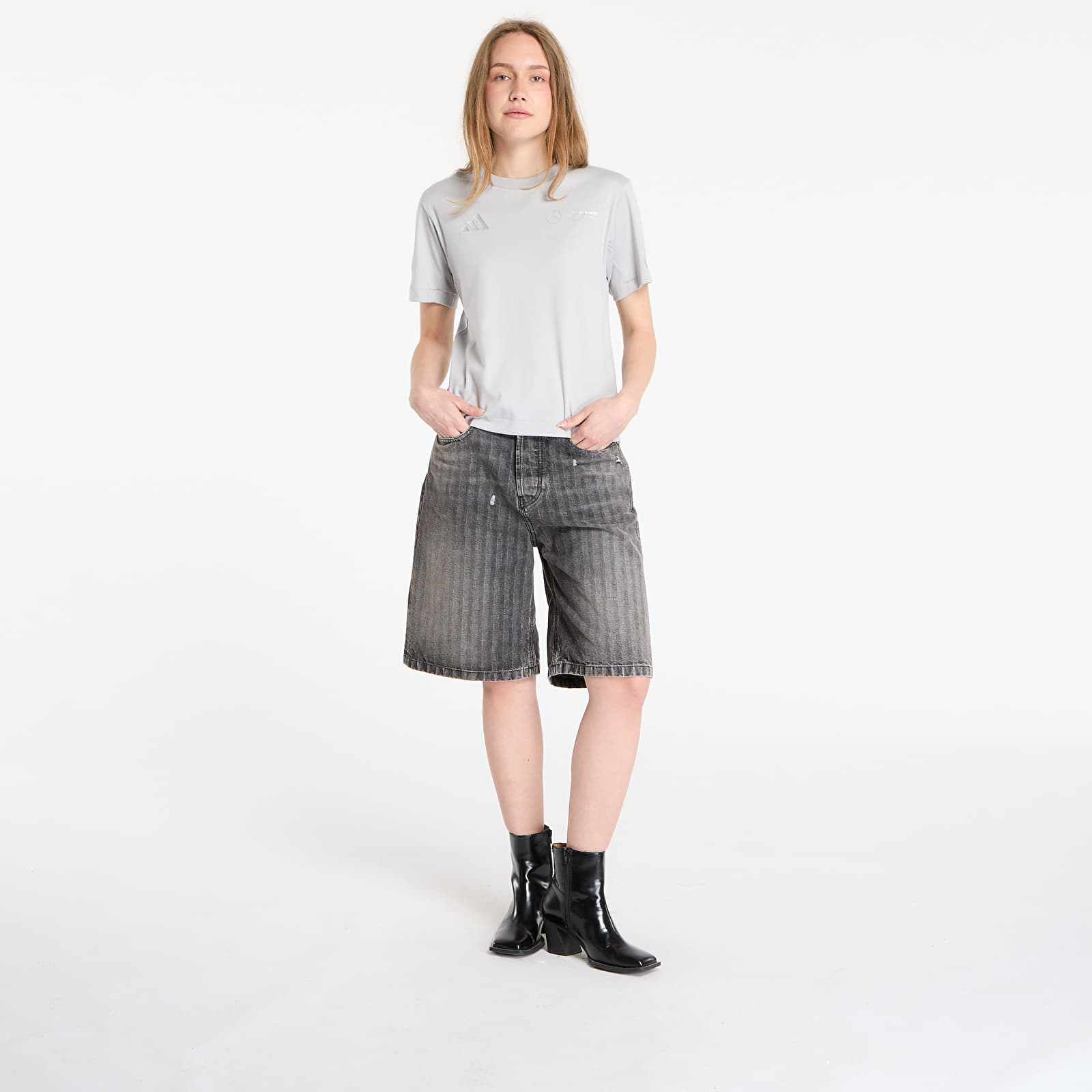 Pólók adidas x Mercedes AMG Silver Tee Grey Two