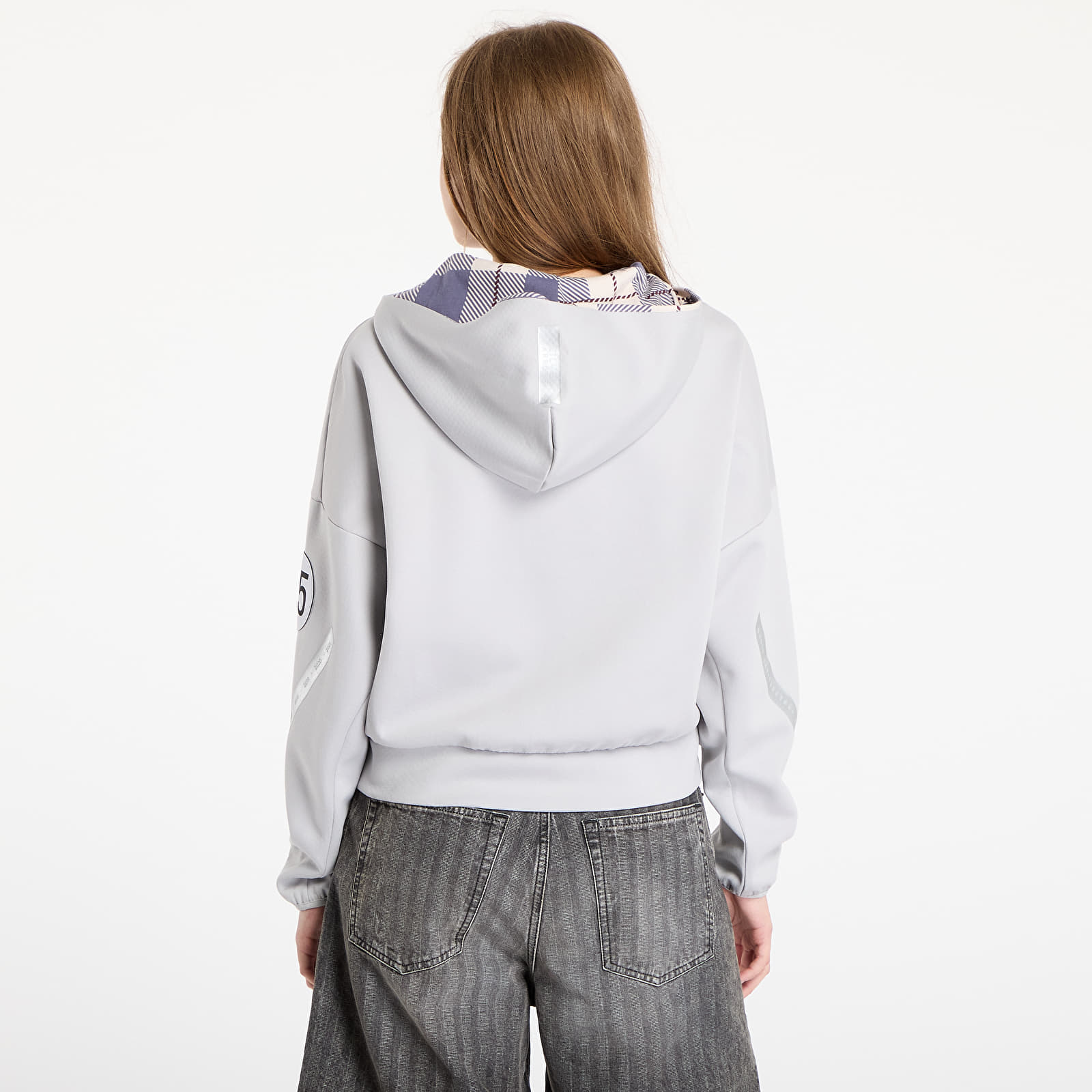 Kapucnis pulóverek és pulcsik adidas x Mercedes AMG Silver Hoodie Grey Two