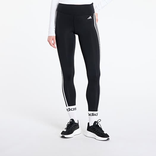 adidas Train Essentials 3-Stripes High-Waisted 7/8 Leggings Black/ Cream White/ Gum 3