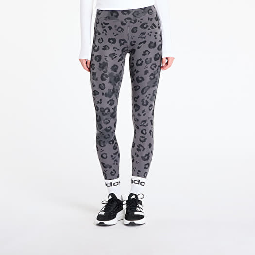 adidas Optime Essentials Full Length Leggings Print Grey Five