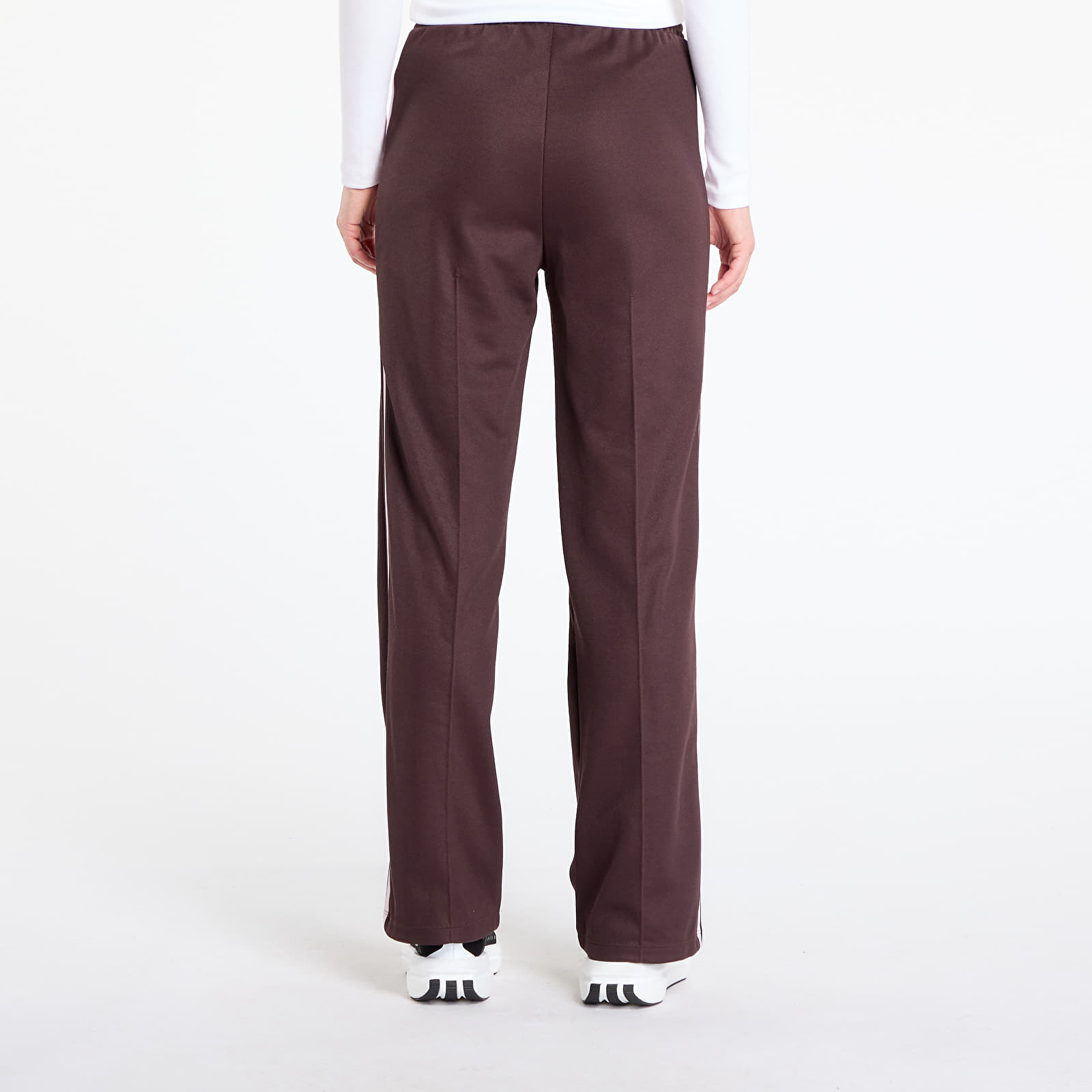 Women's trousers adidas Beckenbauer Track Suit Pants Shadow Brown/ Cream White/ Noble Maroon