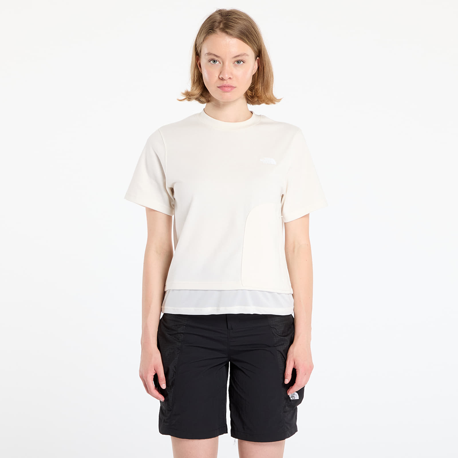Women's T-shirts The North Face Fabric Mix Ss Tee - Ap White Dune