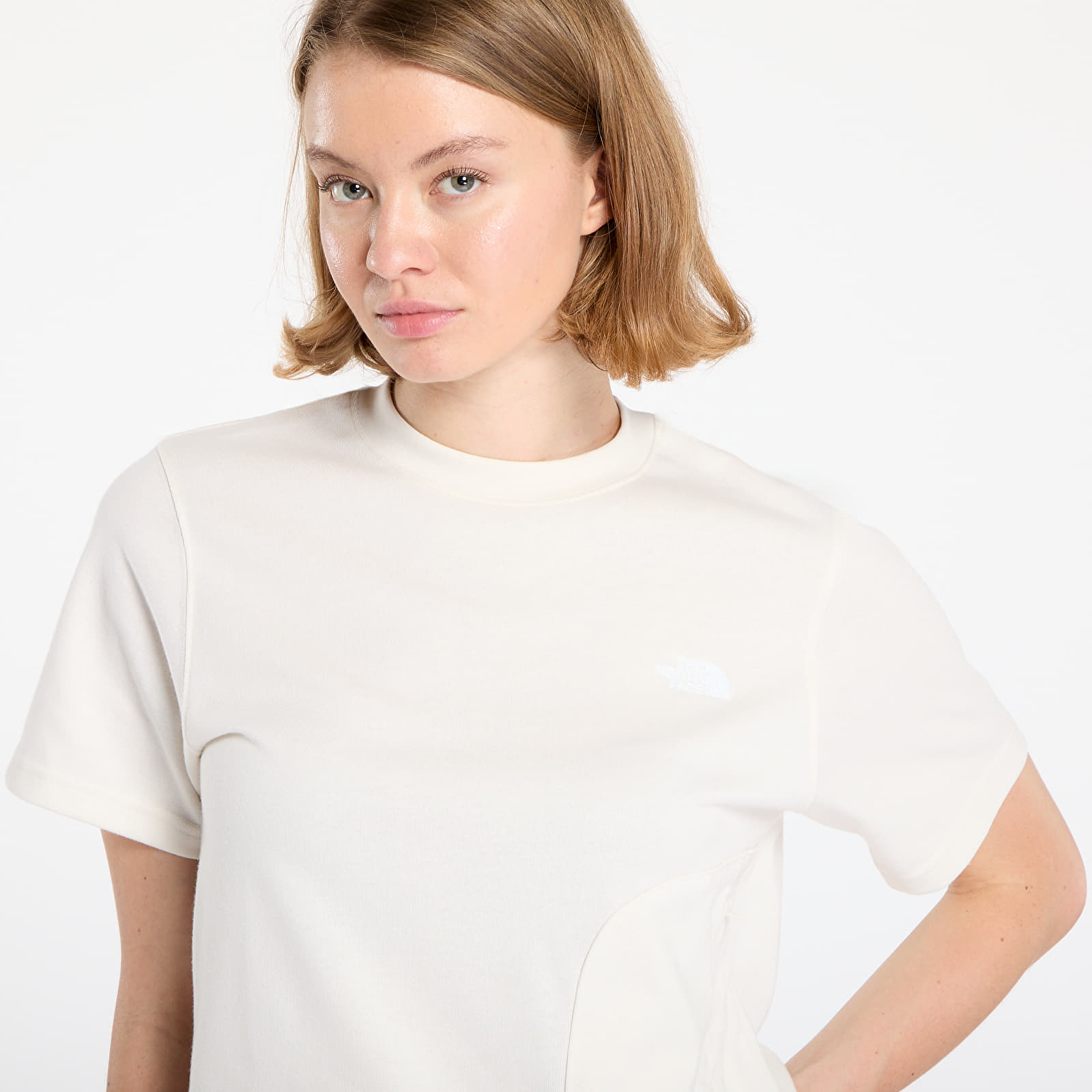 Women's T-shirts The North Face Fabric Mix Ss Tee - Ap White Dune