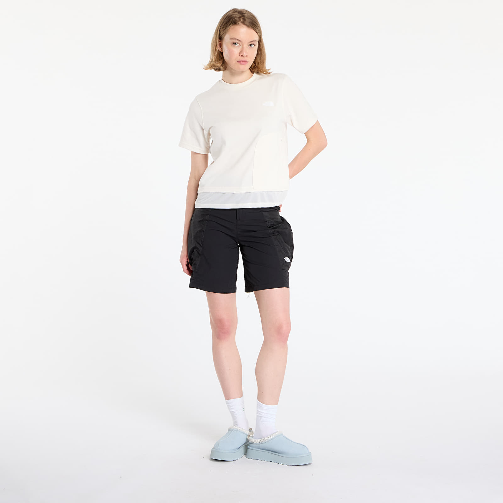 Women's T-shirts The North Face Fabric Mix Ss Tee - Ap White Dune