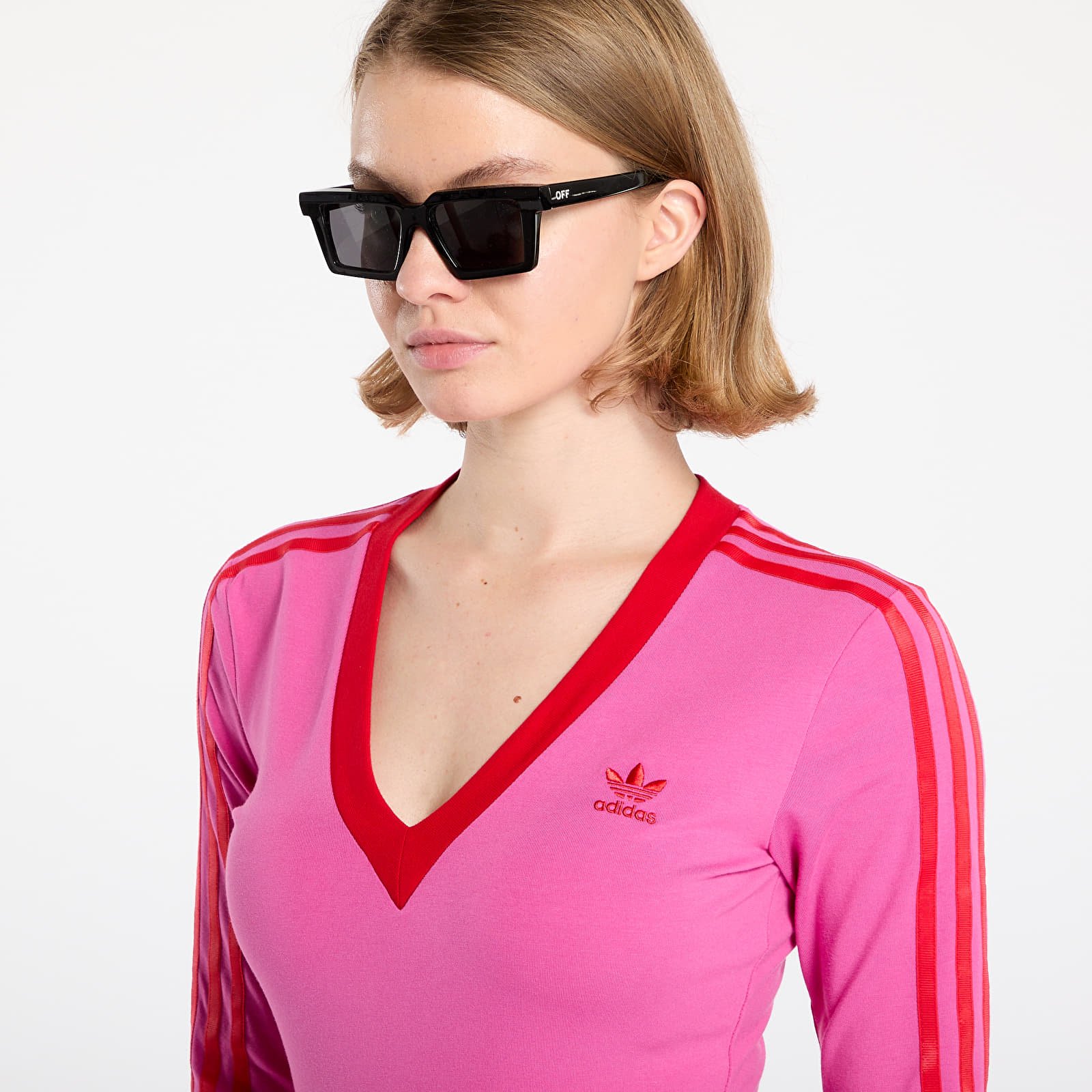 Vestidos de mujer adidas Adicolor Classics 3-Stripes Maxi Dress Semi Lucid Fuchsia