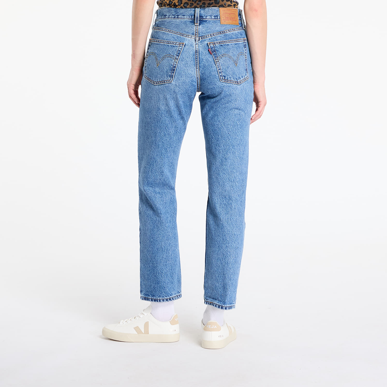 Hosen für Frauen Levi's® 501® Crop Jeans Medium Indigo Worn In - Blue