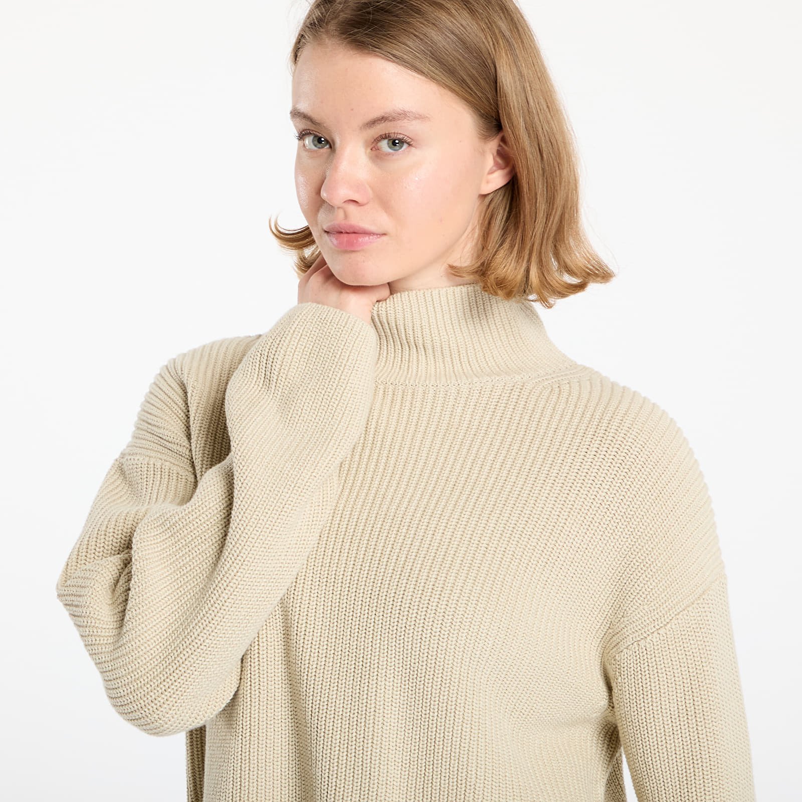 Džemperi Calvin Klein Jeans Chunky Loose High Neck Sweater Pelican