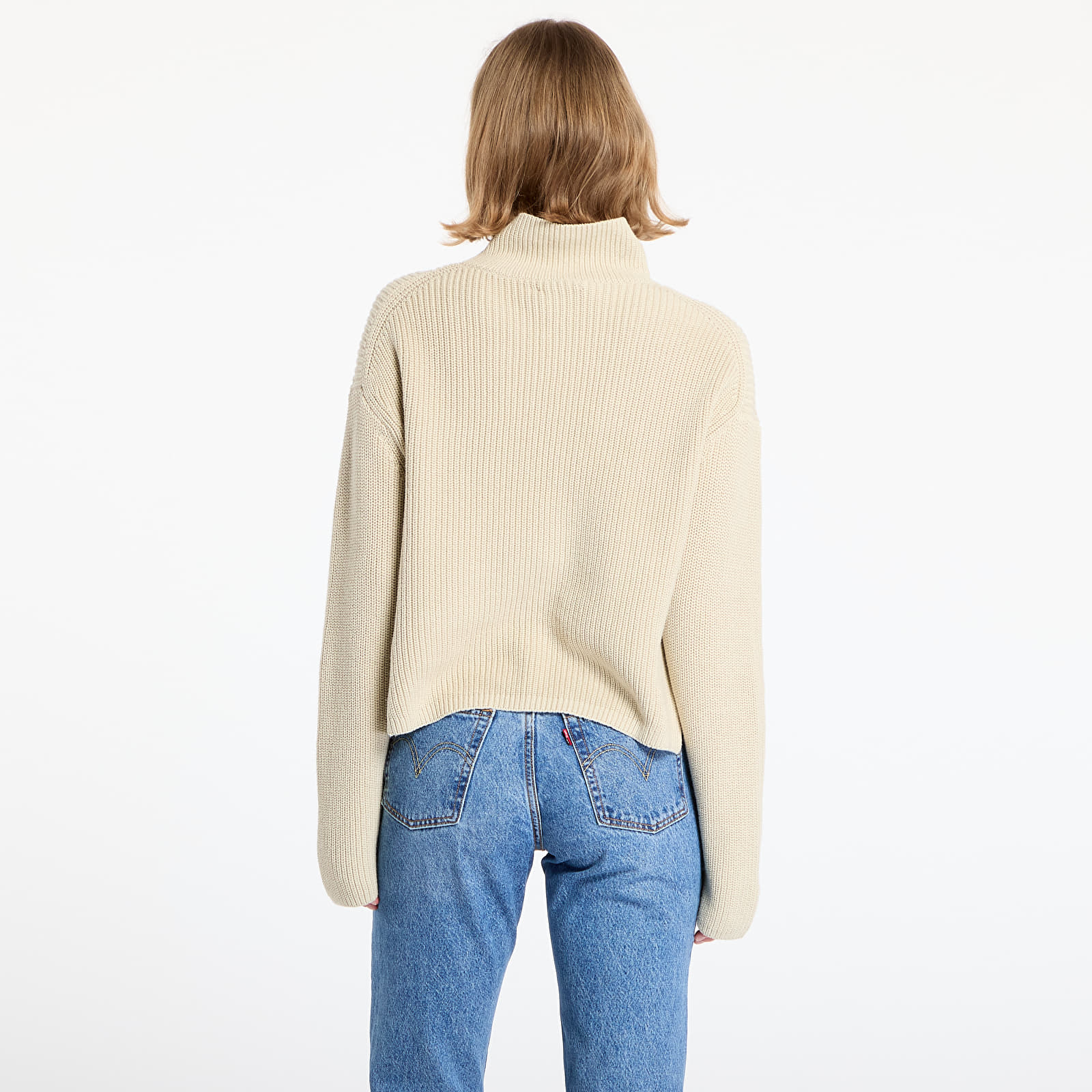 Džemperi Calvin Klein Jeans Chunky Loose High Neck Sweater Pelican