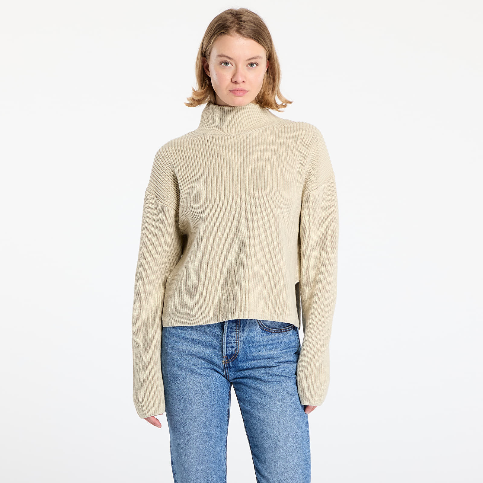 Pulover Calvin Klein Jeans Chunky Loose High Neck Sweater Pelican S