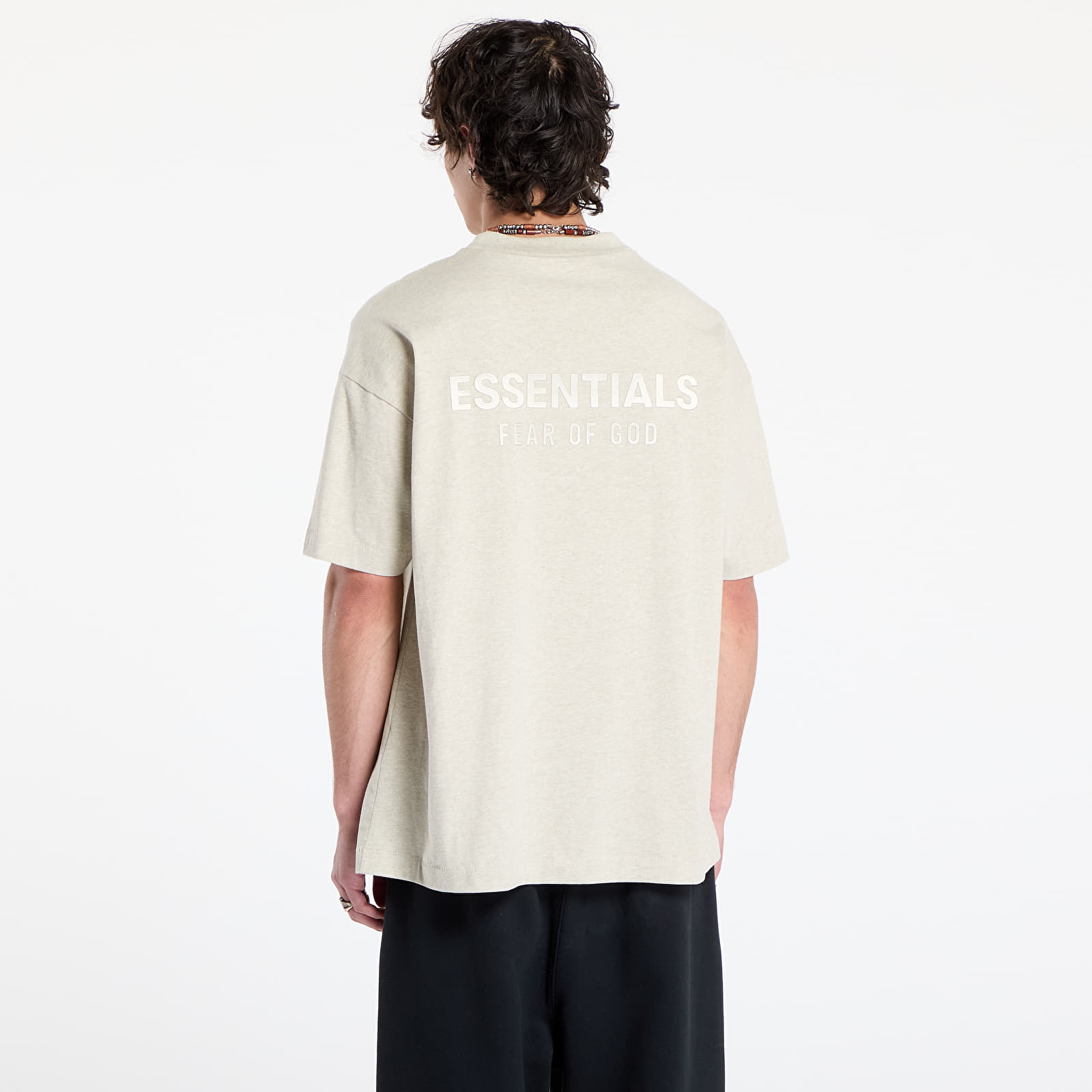 Trička Fear of God Essentials Classic Short Sleeve Tee Heather Stone