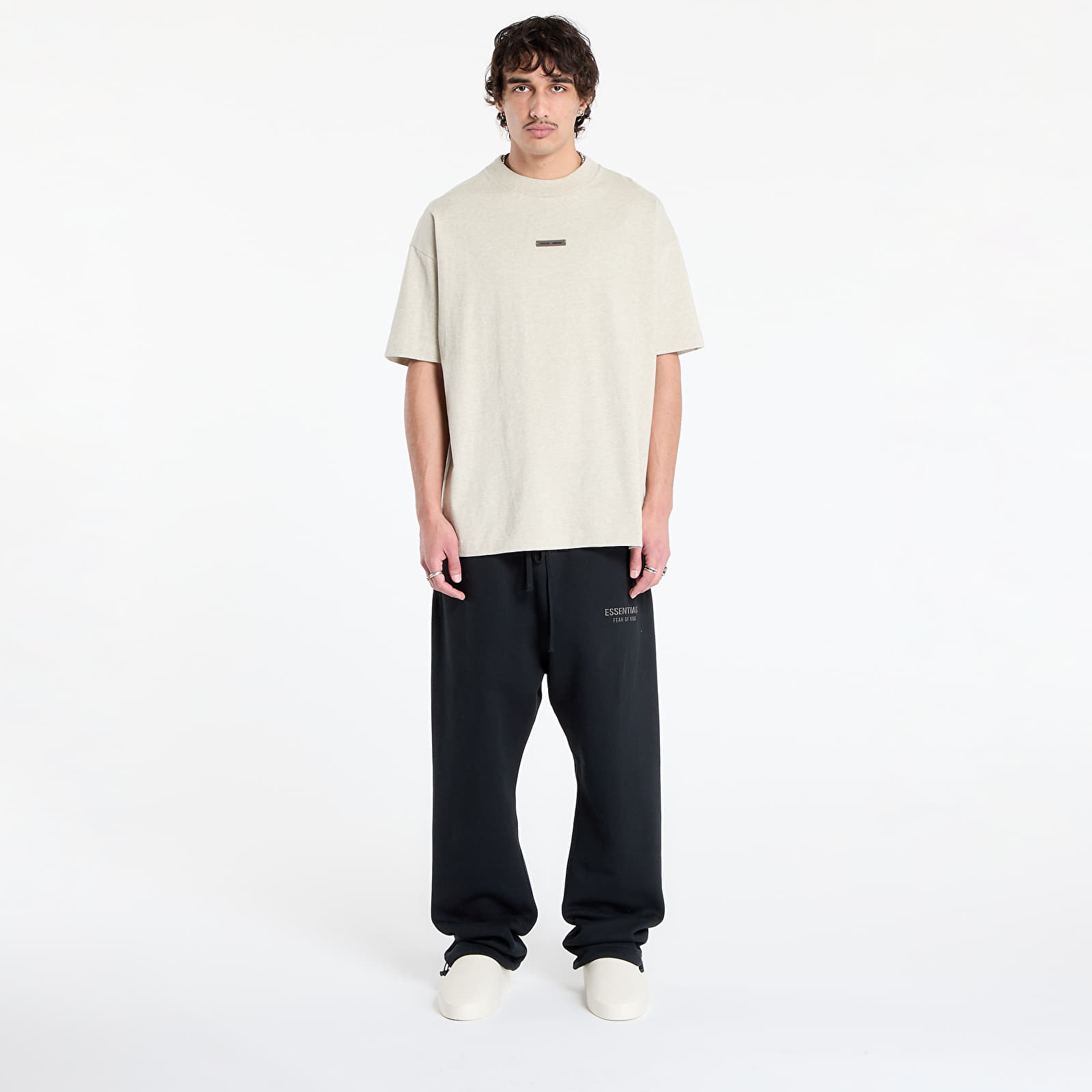 Trička Fear of God Essentials Classic Short Sleeve Tee Heather Stone