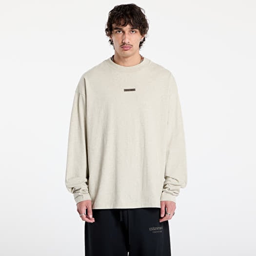 T-krekls Fear of God Essentials Classic Long Sleeve Tee Heather Stone