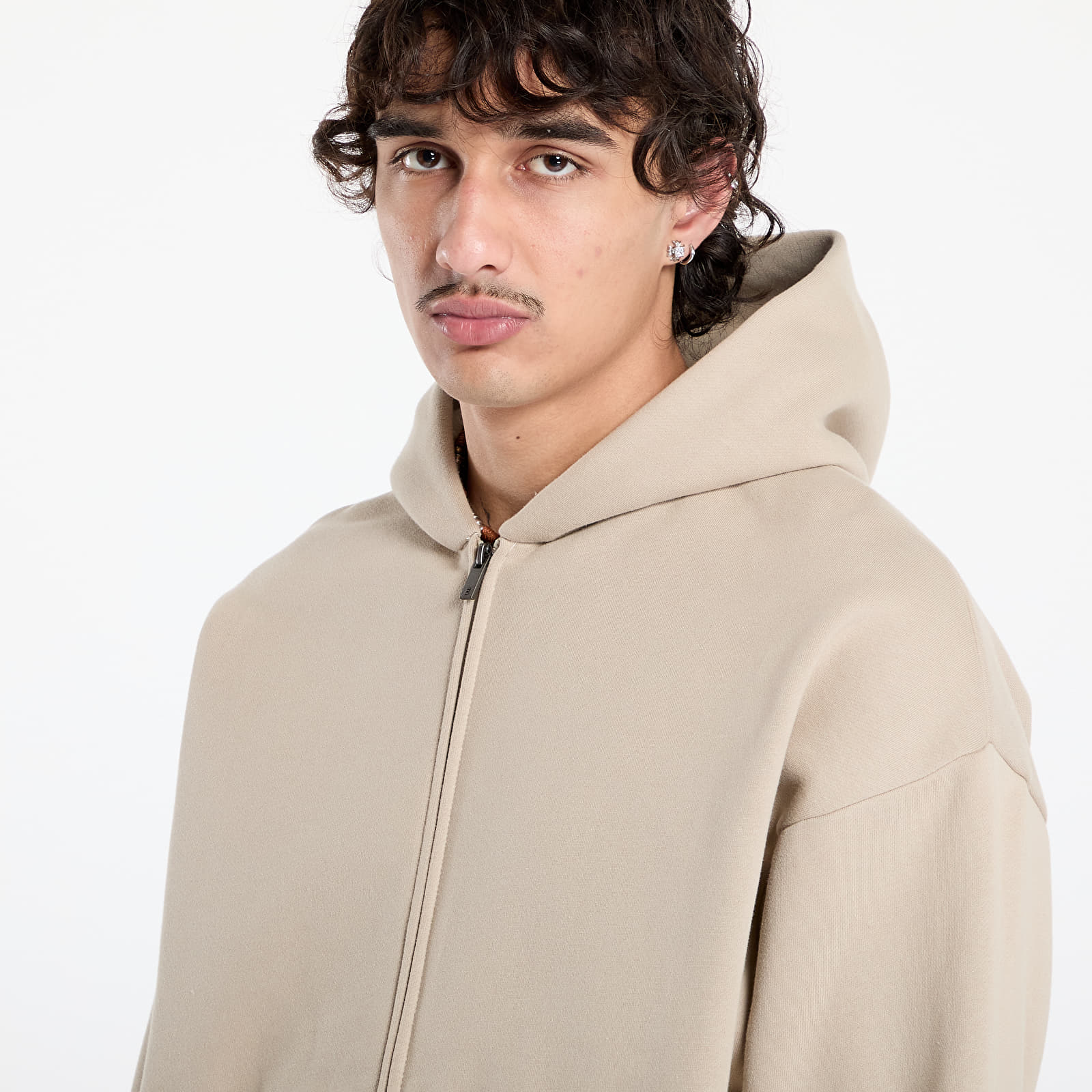 Mikiny Fear of God Essentials Classic Full Zip Hoodie Timber