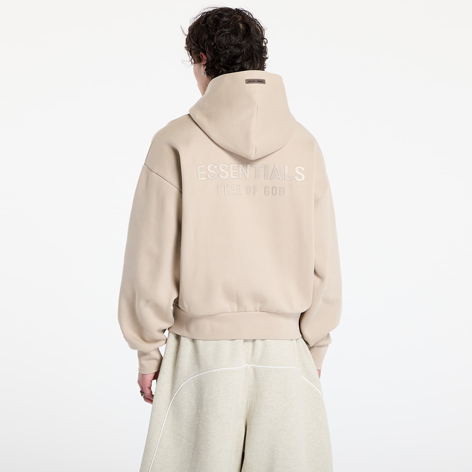 Mikiny Fear of God Essentials Classic Full Zip Hoodie Timber