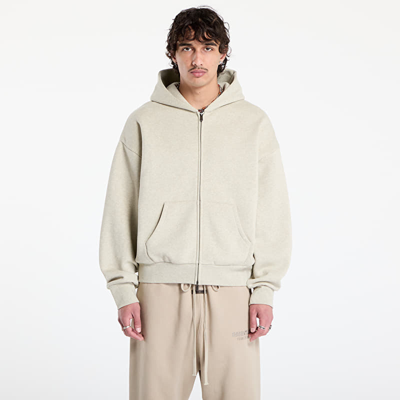 Fear of God Essentials Classic Full Zip Hoodie Heather Stone