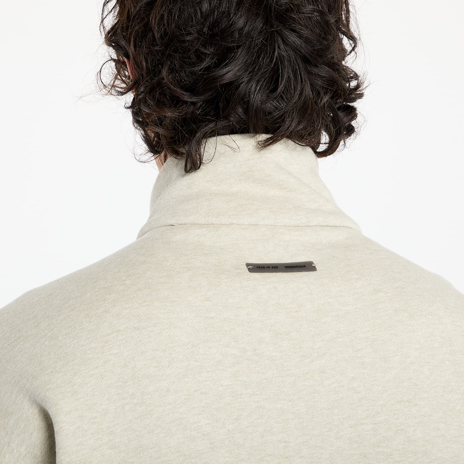 Mikiny Fear of God Essentials Modern Track Jacket Heather Stone/ Cloud White