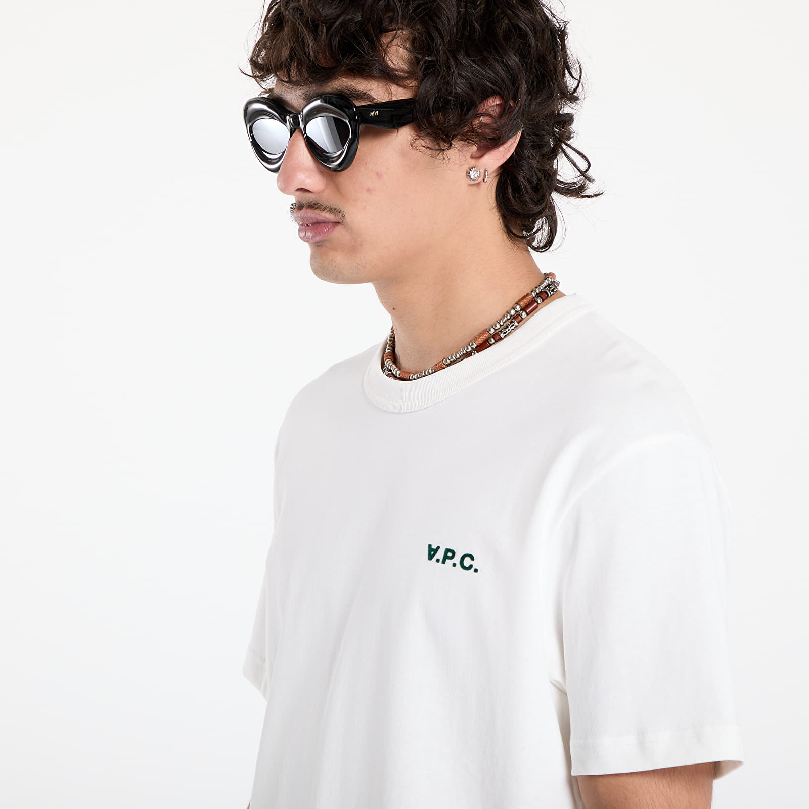 T-särgid A.P.C. Boxy Petit Vpc T-Shirt White/ Green