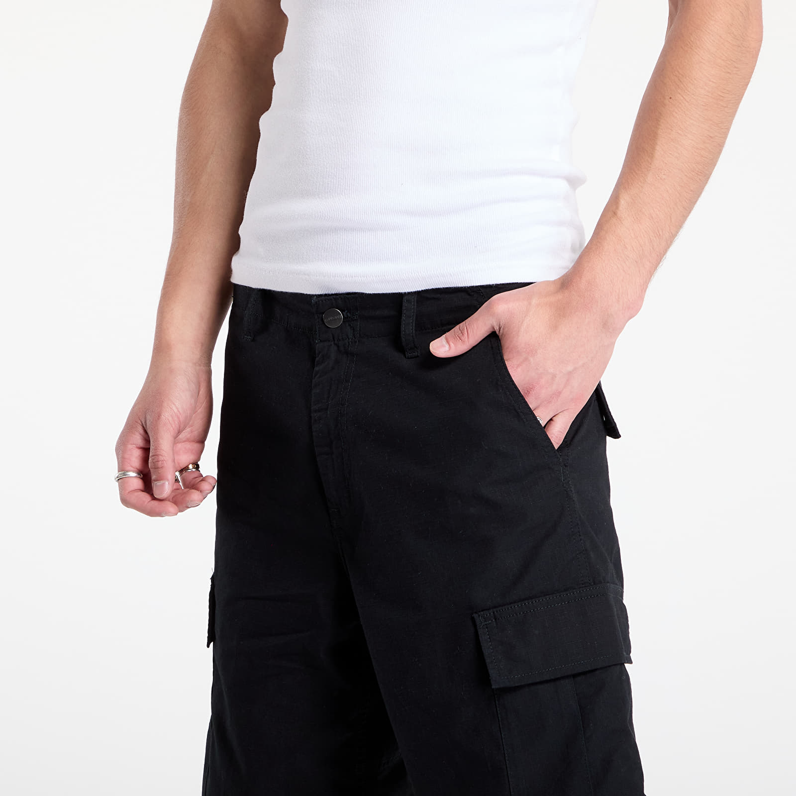 Shortsid Carhartt WIP Regular Cargo Short Black Rinsed