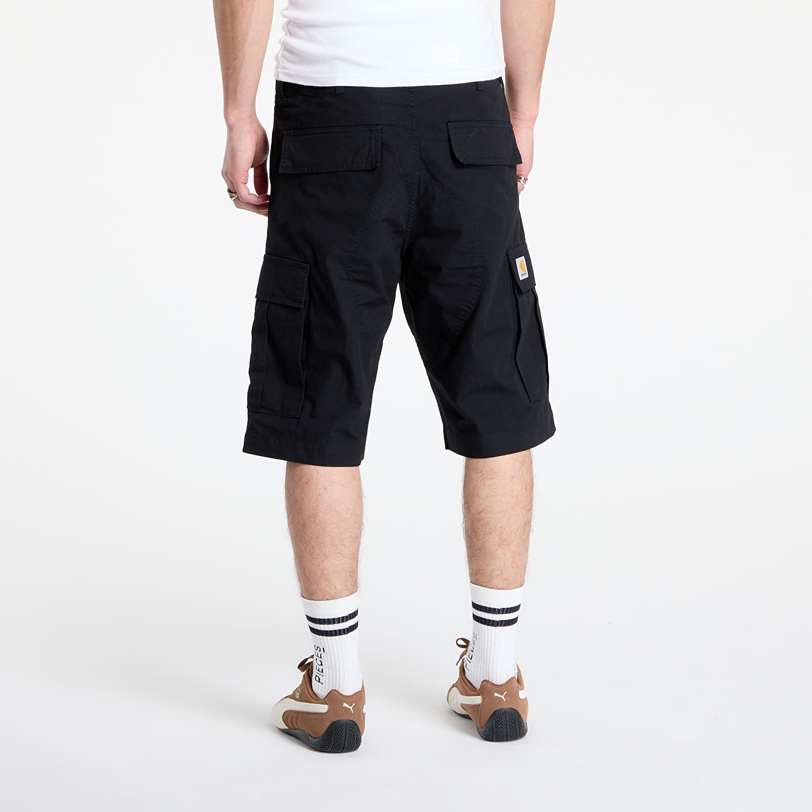 Shortsid Carhartt WIP Regular Cargo Short Black Rinsed