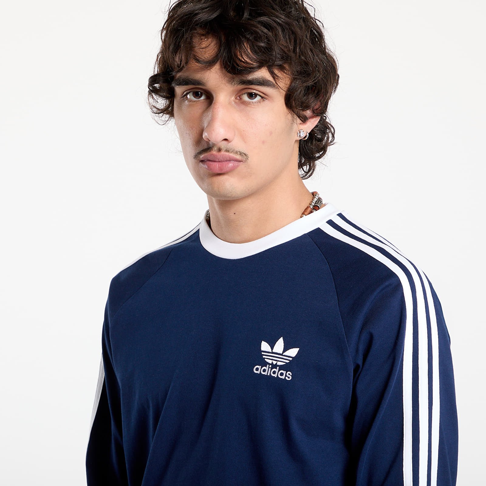 T-särgid adidas Adicolor Classics 3-Stripes Long Sleeve Long-Sleeve Top Night Indigo