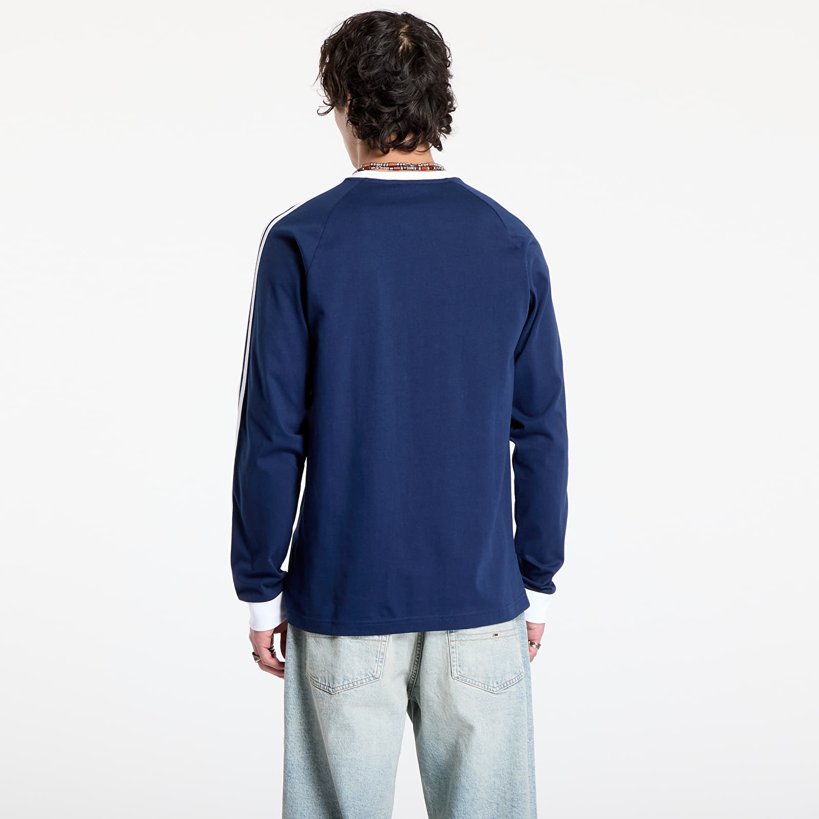 T-särgid adidas Adicolor Classics 3-Stripes Long Sleeve Long-Sleeve Top Night Indigo