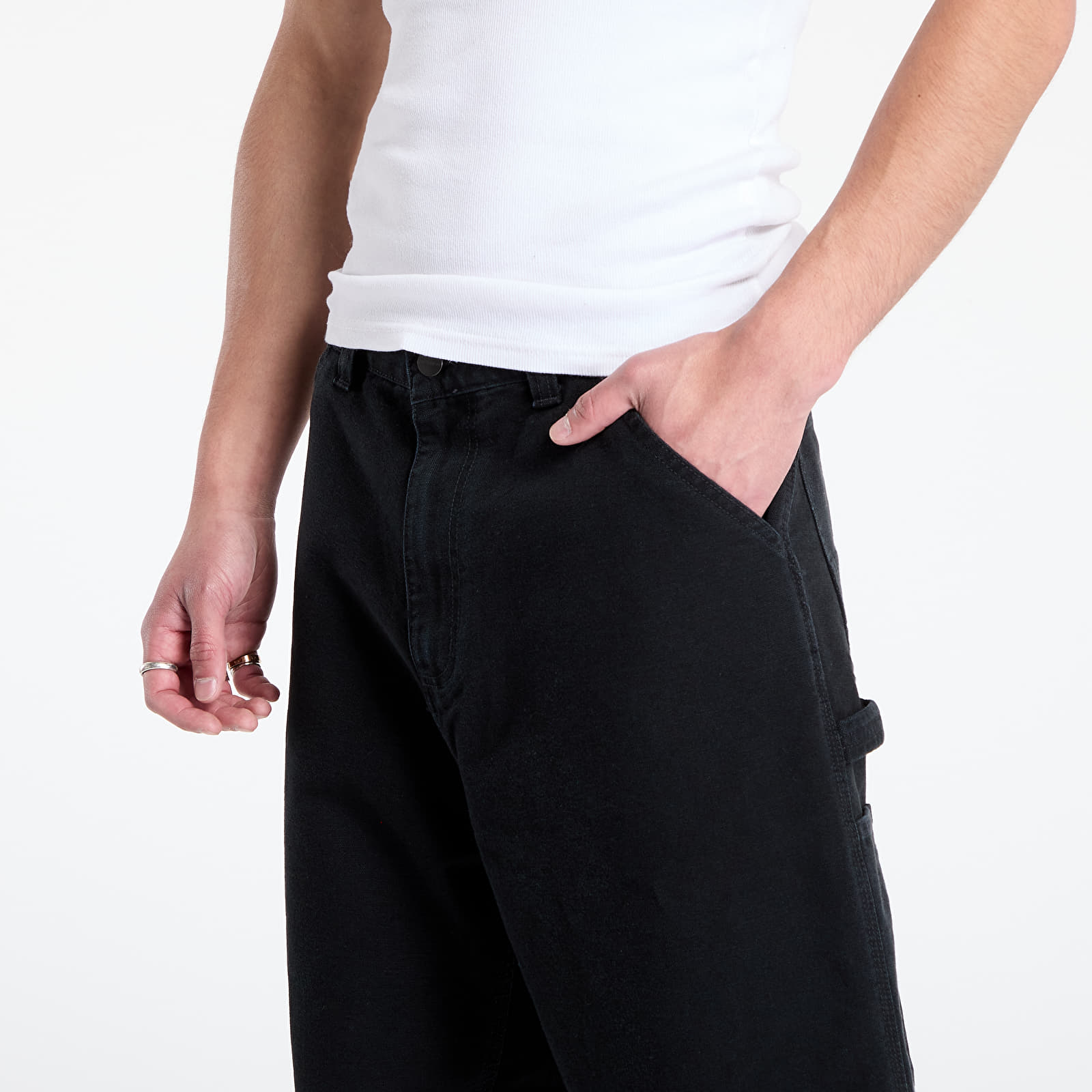 Pants Carhartt WIP OG Single Knee Graphic Pant Black Heavy Stone Wash