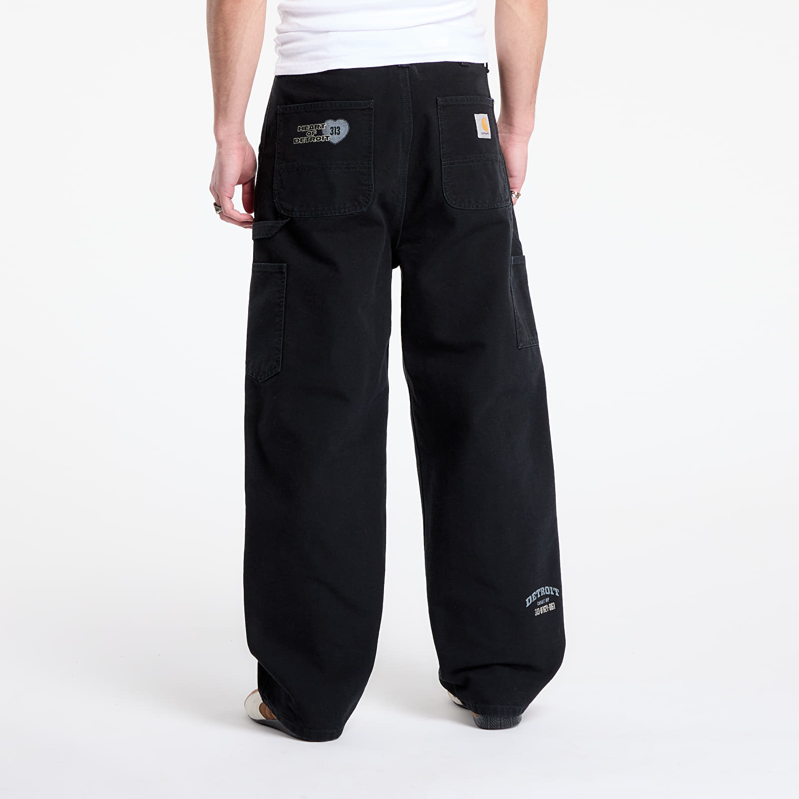 Pants Carhartt WIP OG Single Knee Graphic Pant Black Heavy Stone Wash