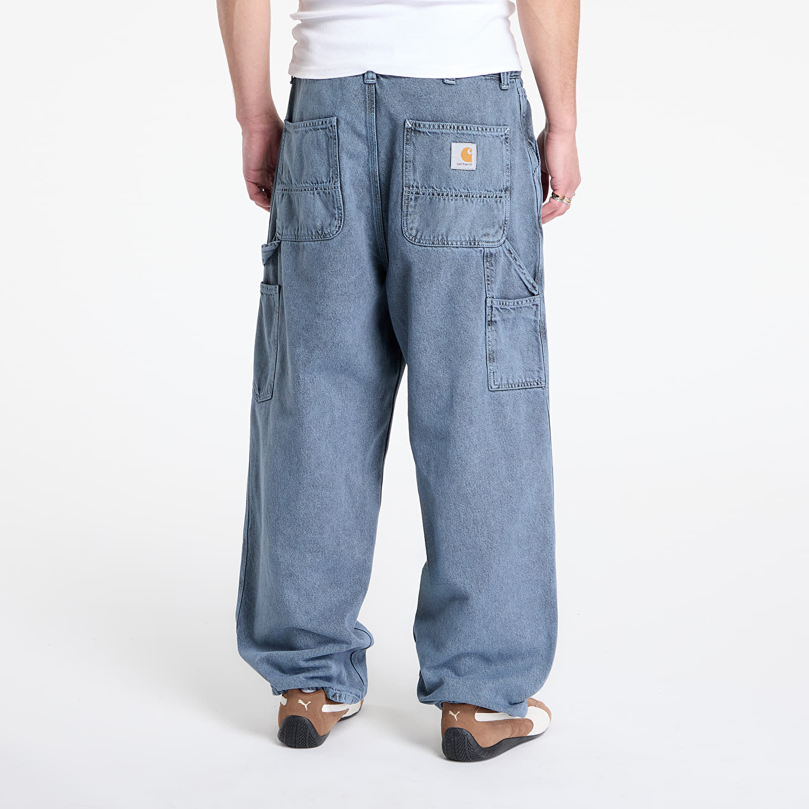 Hosen Carhartt WIP OG Single Knee Pant Black/ Blue Fog Garment Dyed