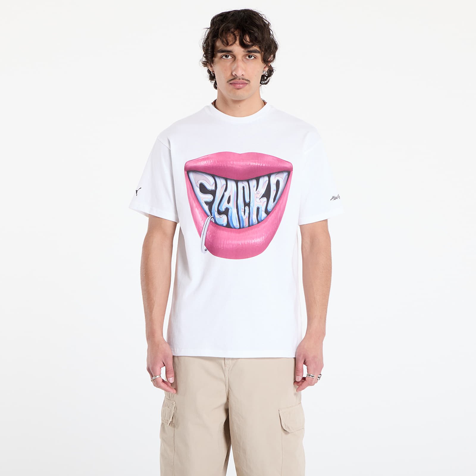 Trička PUMA x A$AP ROCKY FLACKO Smile Tee PUMA White
