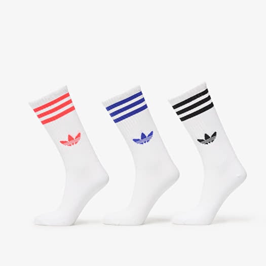 adidas 3-Stripes High Crew Socks 3-Pack White/ Black/ Black