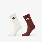 adidas Fluffy Crew Sock 2-Pack Fox Brown/ Off White