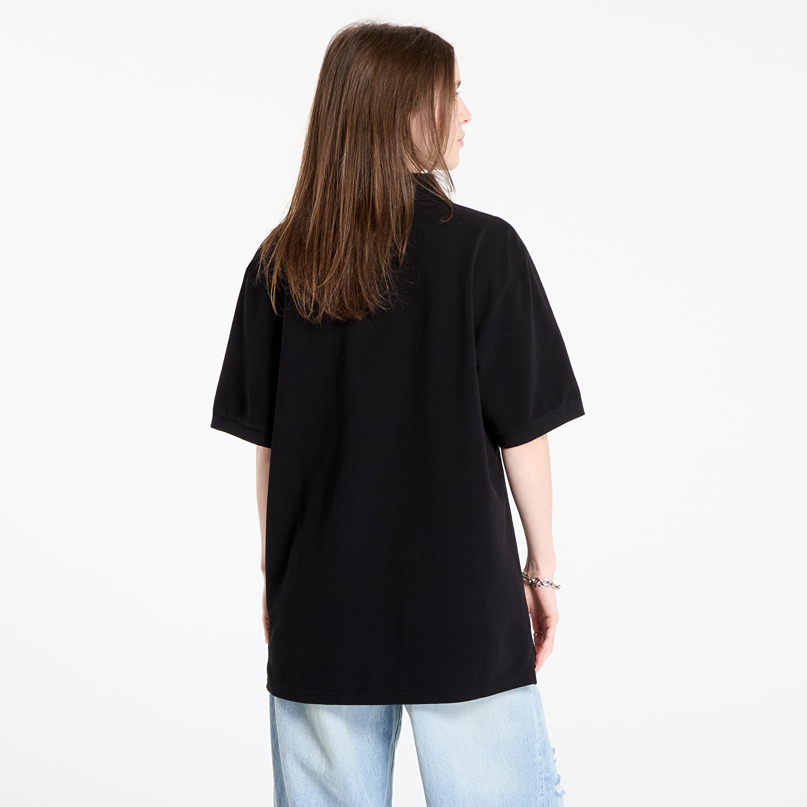 T-särgid Carhartt WIP S/S Carhartt Script Polo UNISEX Black/ White