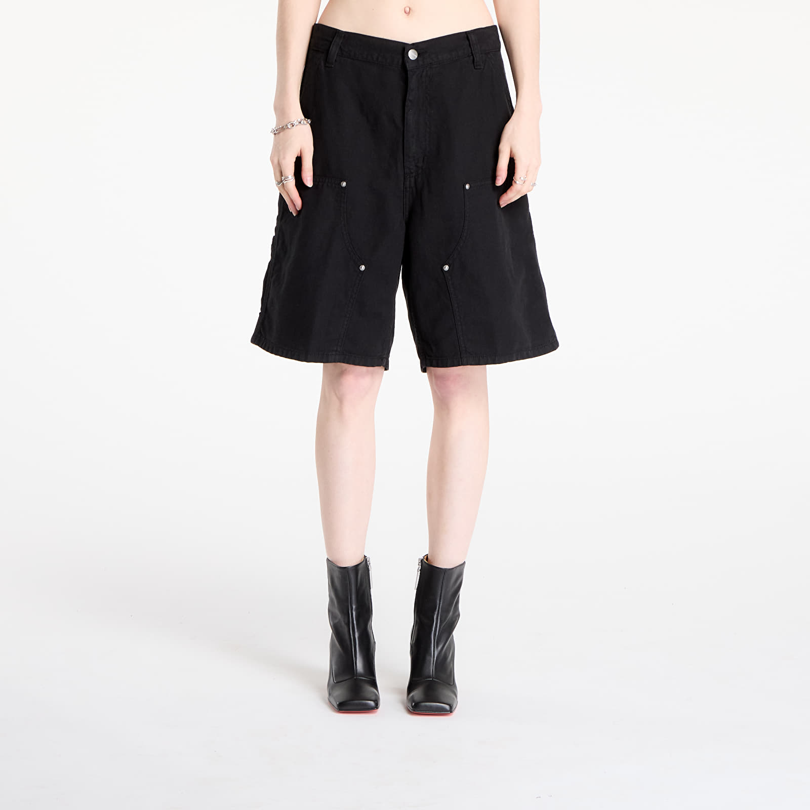 Naiste lühikesed püksid Carhartt WIP W' Branford Double Knee Short Black Garment Dyed