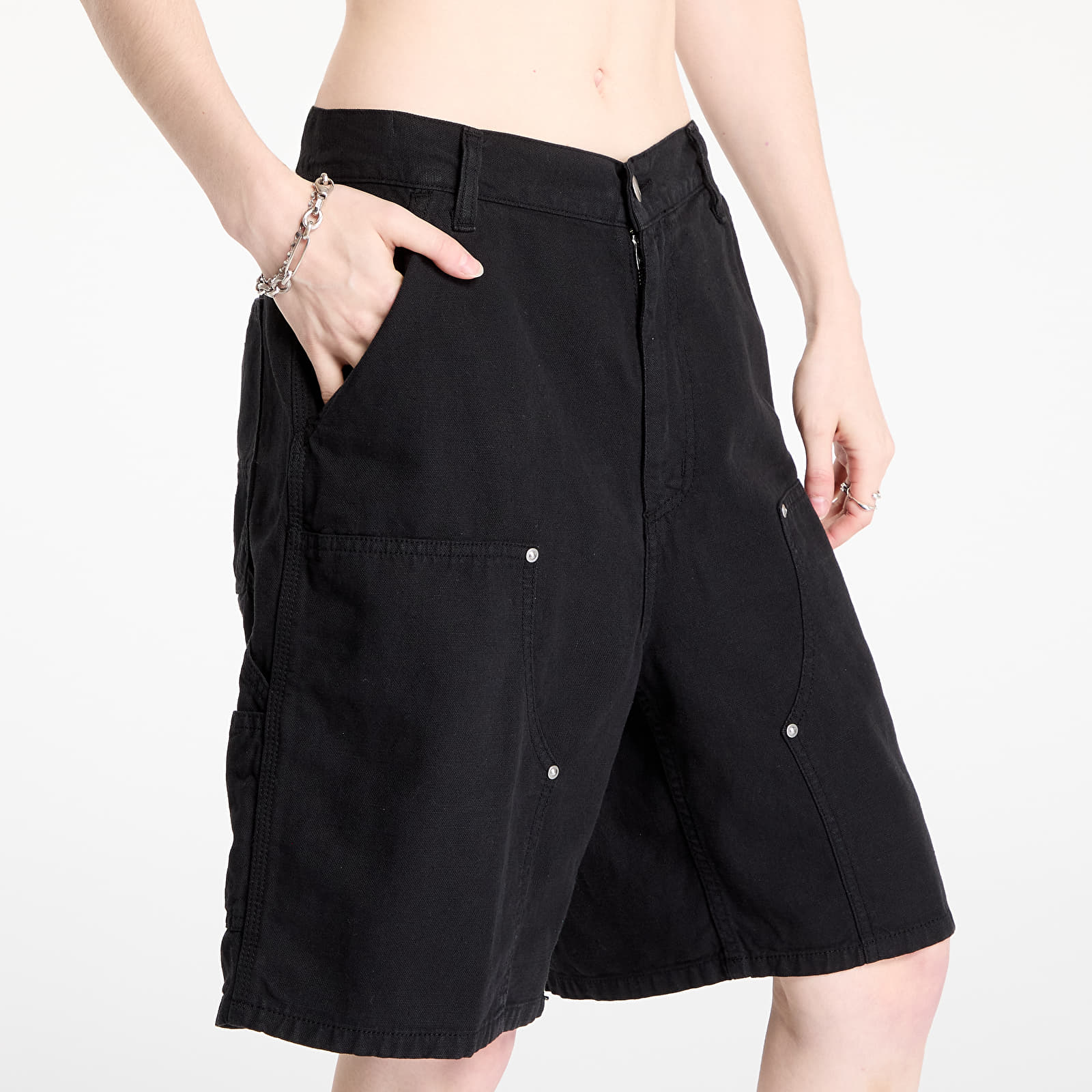 Naiste lühikesed püksid Carhartt WIP W' Branford Double Knee Short Black Garment Dyed