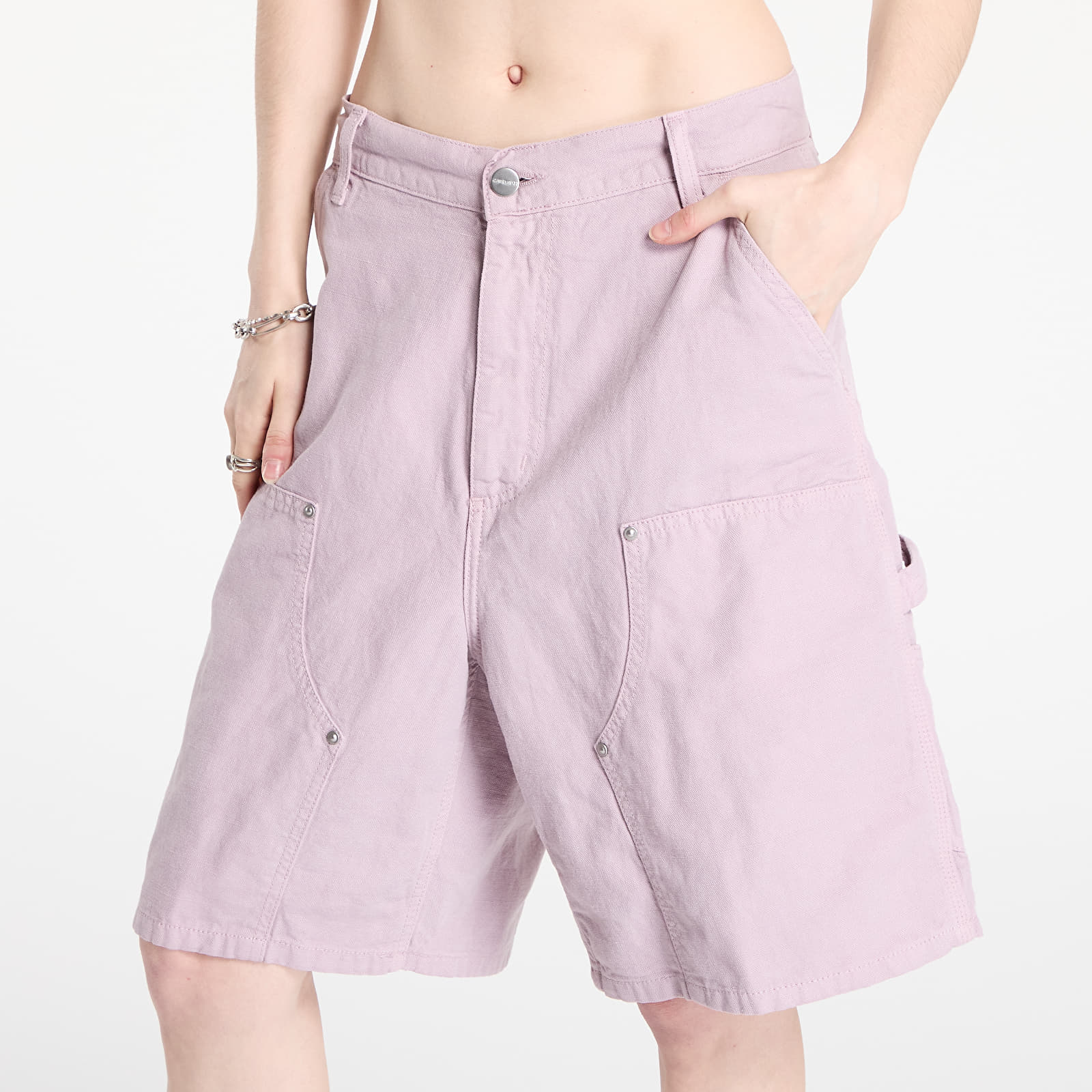 Shorts - Frauen Carhartt WIP W' Branford Double Knee Short Pink Fog Garment Dyed