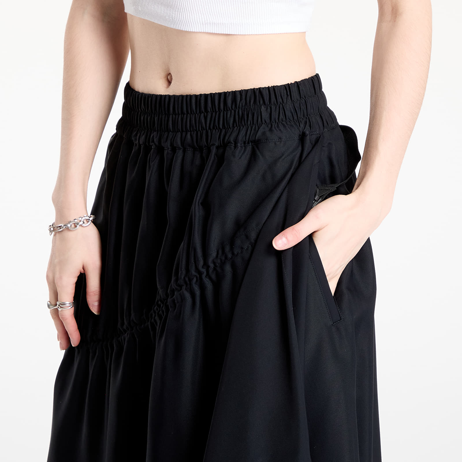 Naiste seelikud Y-3 Rayon Twill Skirt Black