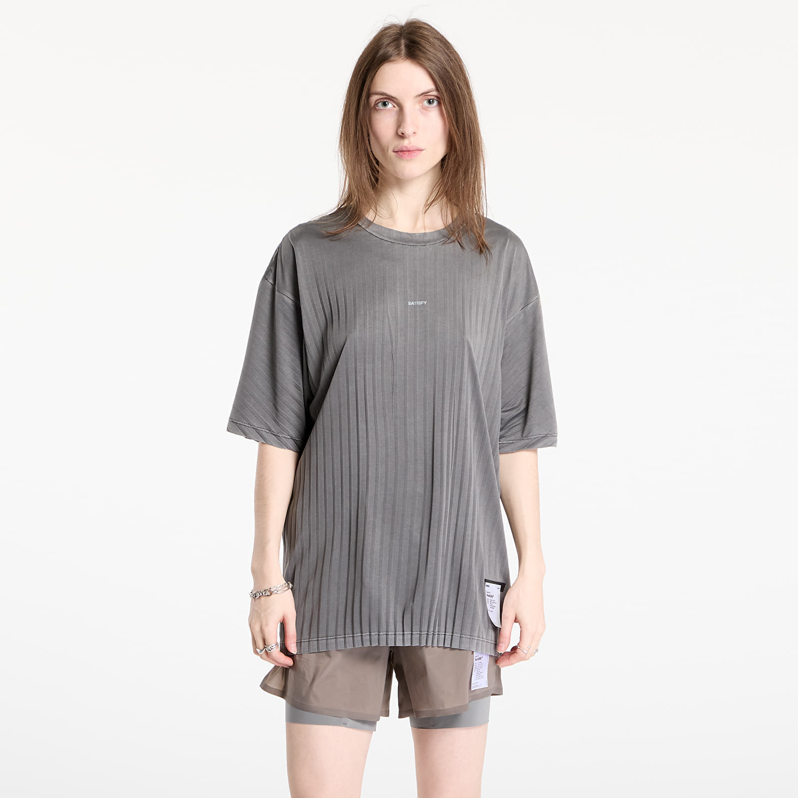 Tricou Satisfy AuraLite Pleated T-Shirt UNISEX Mineral Graphite M