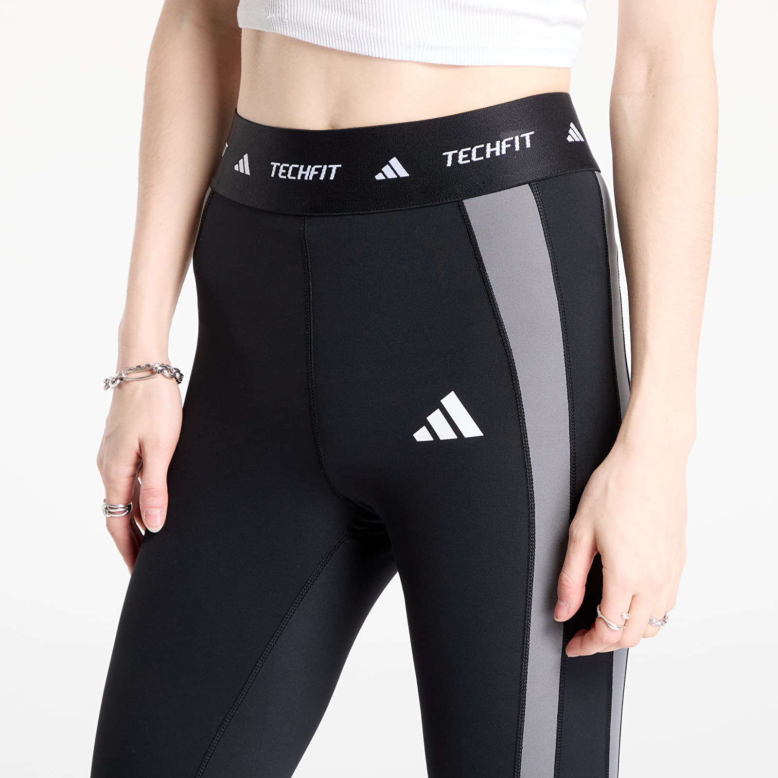 Legíny adidas Techfit Colorblock 7/8 Leggings Black/ Grey Four