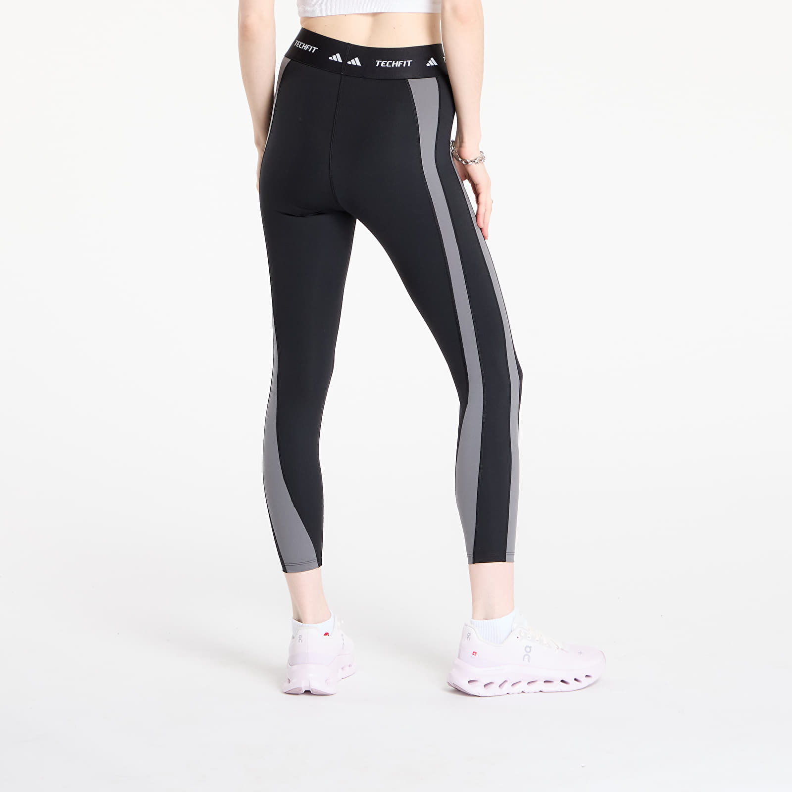 Legíny adidas Techfit Colorblock 7/8 Leggings Black/ Grey Four