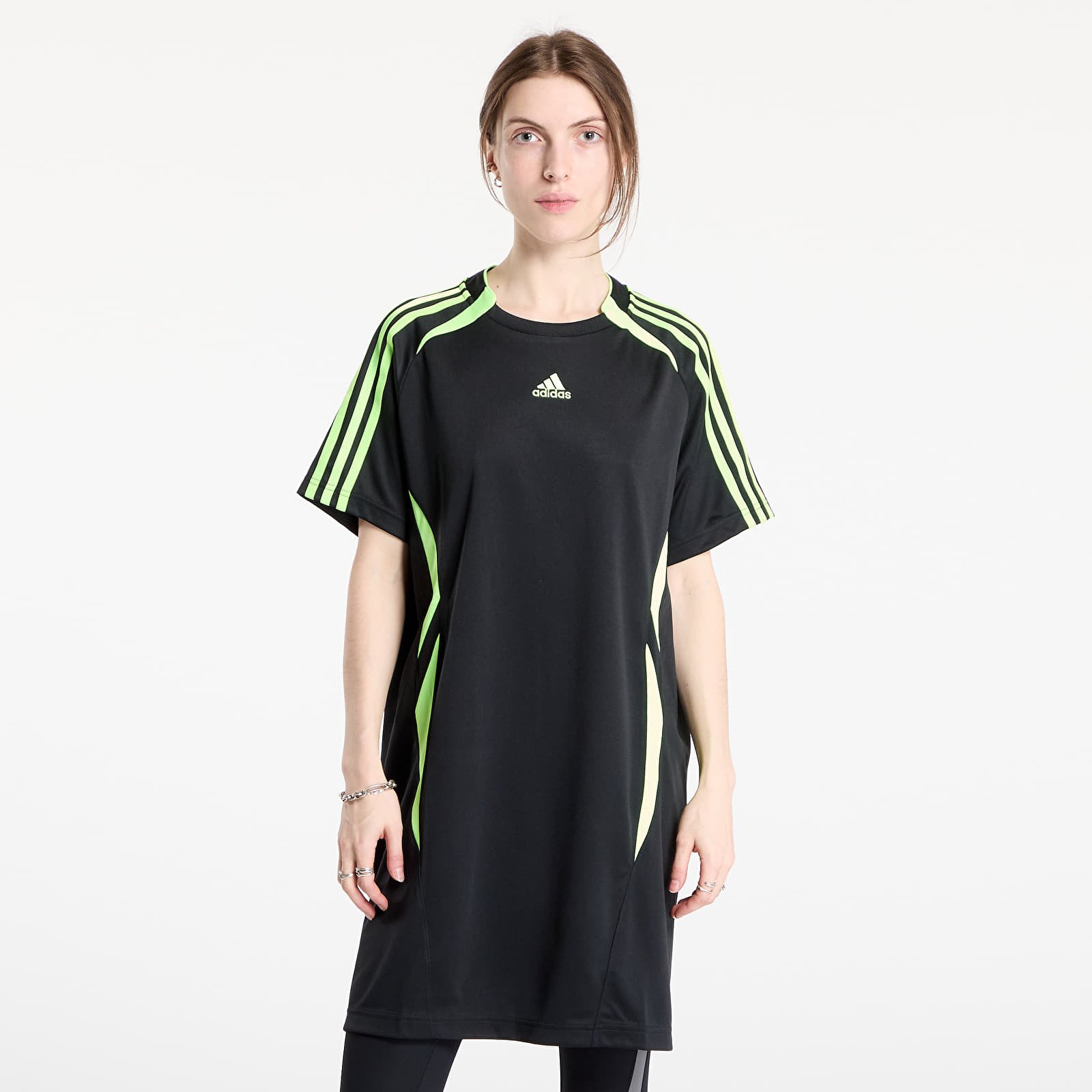 Šaty adidas Teamgeist Adicolor Tee Dress Black/ Signal Green
