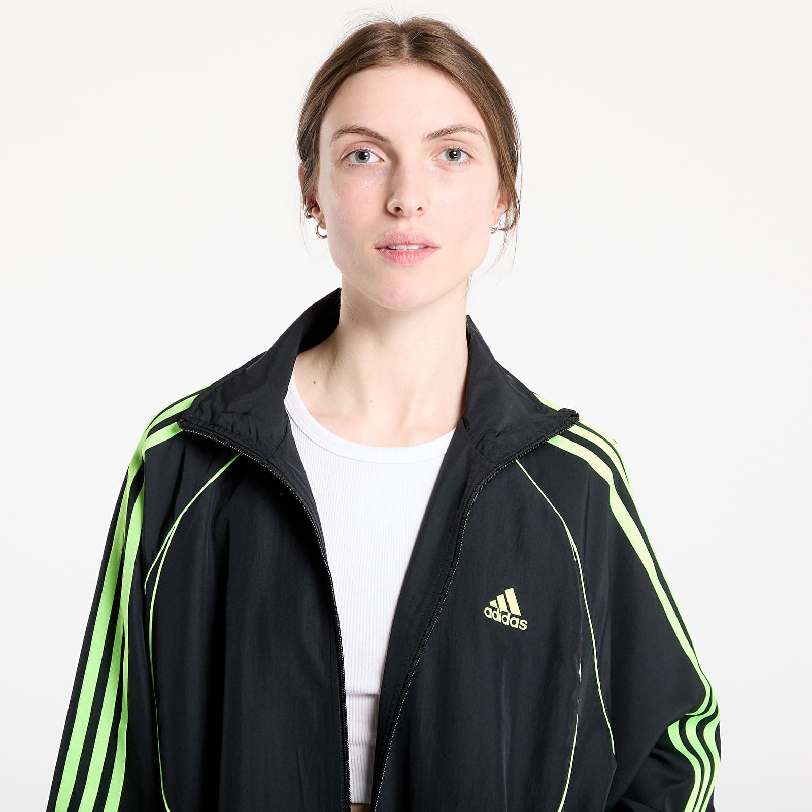 Chaquetas adidas Teamgeist Adicolor Oversized Woven Track Top Black/ Night Indigo