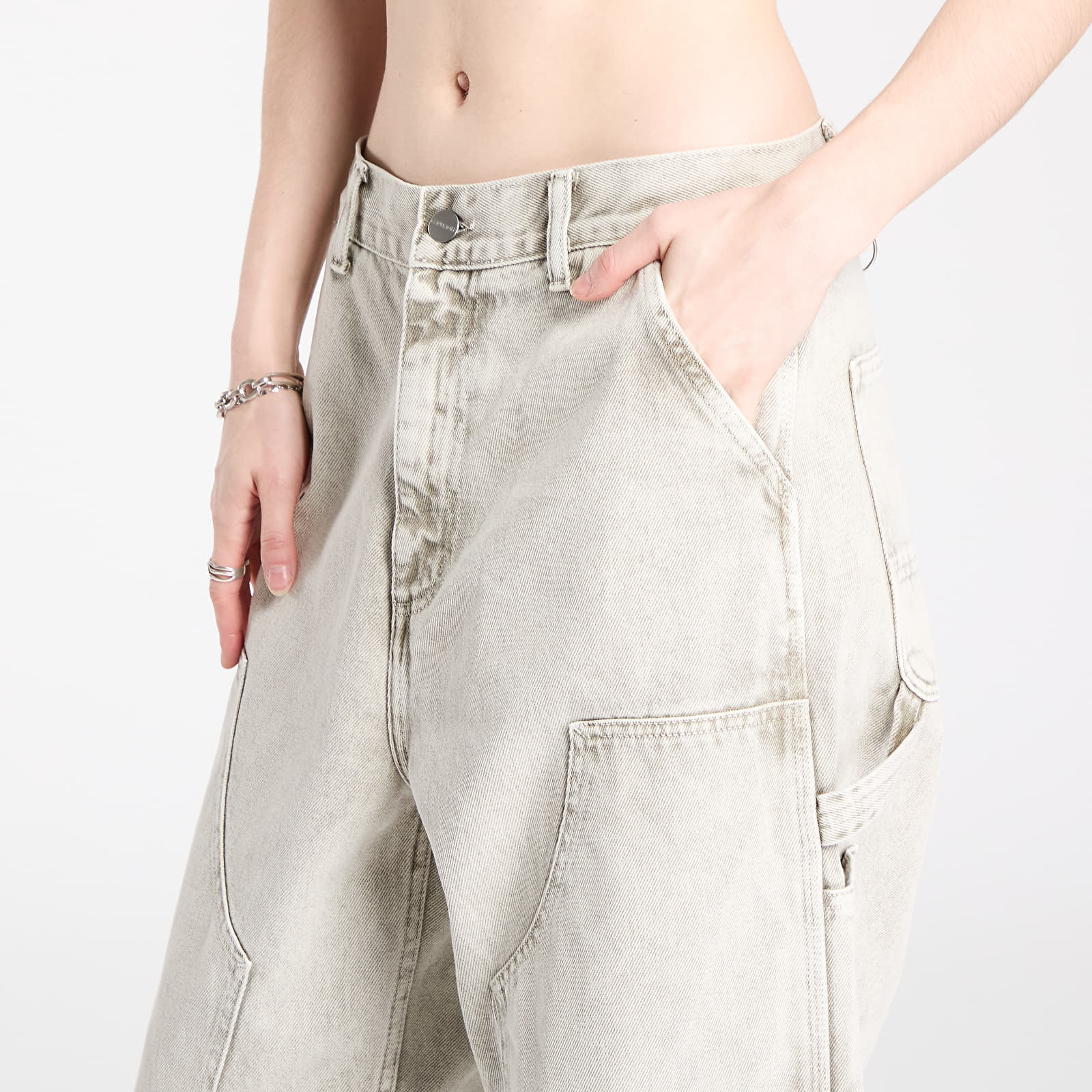 Women's trousers Carhartt WIP W' Brandon Double Knee Pant Opuntia Chalk Wash